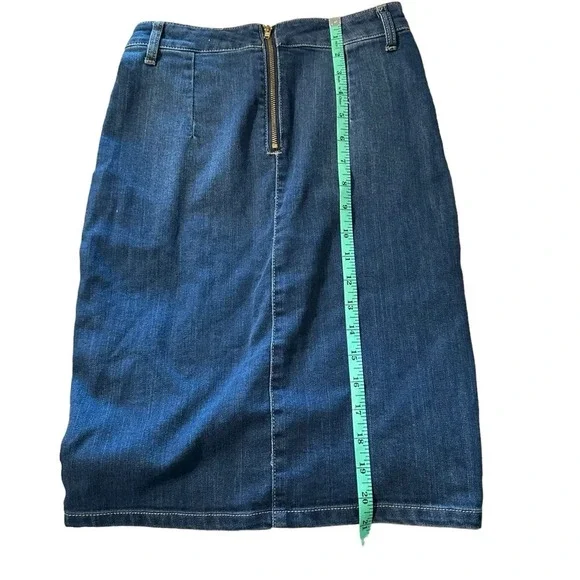 DEX darkwash denim button down skirt size 24 - Picture 3 of 5
